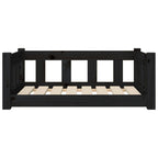 Dog Bed Black 29.7"x21.9"x11" Solid Wood Pine