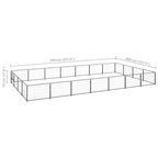 Dog Kennel Black 301.4 ft² Steel