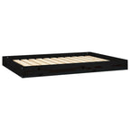 Dog Bed Black 40"x29.1"x3.5" Solid Wood Pine