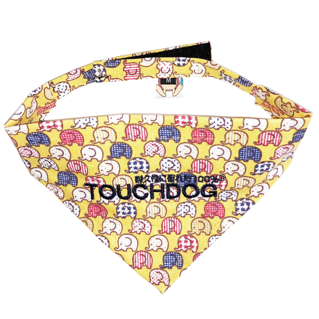 Touchdog 'Bad-to-the-Bone' Elephant Patterned Fashionable Velcro Bandana